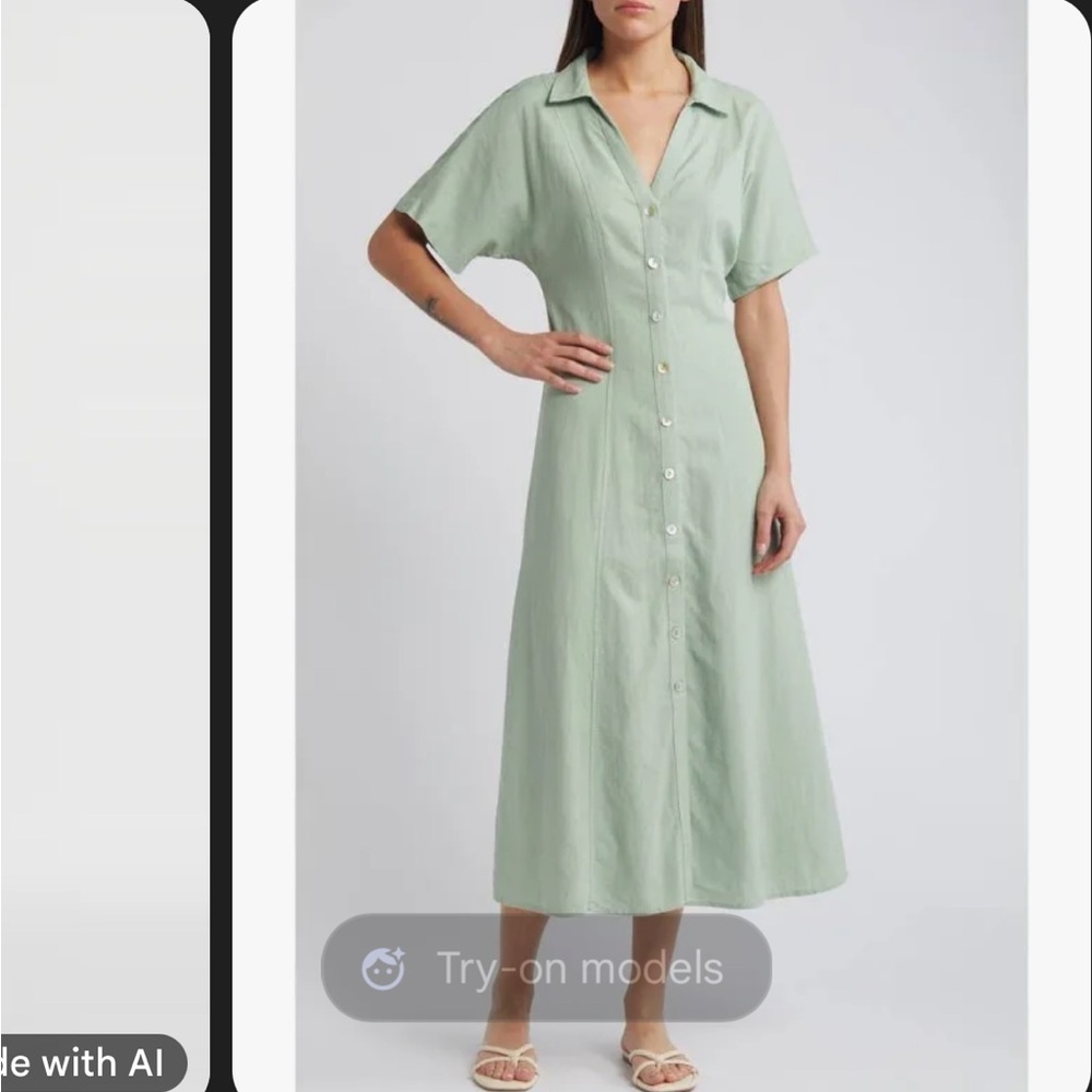 Madewell Linen Blend Carmine Dress